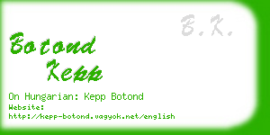 botond kepp business card